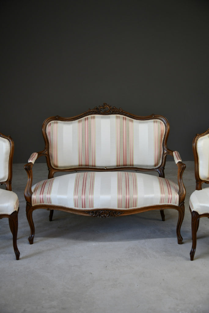 French Salon Suite Sofa & Pair Occasional Chairs - Kernow Furniture