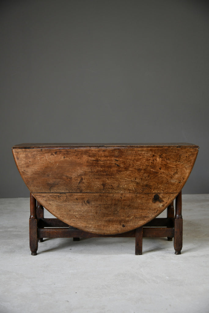 Antique 18th Century Oak Drop Leaf Table - Kernow Furniture