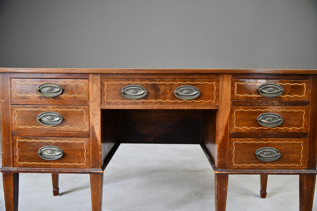 Antique Style Mahogany Desk - Kernow Furniture