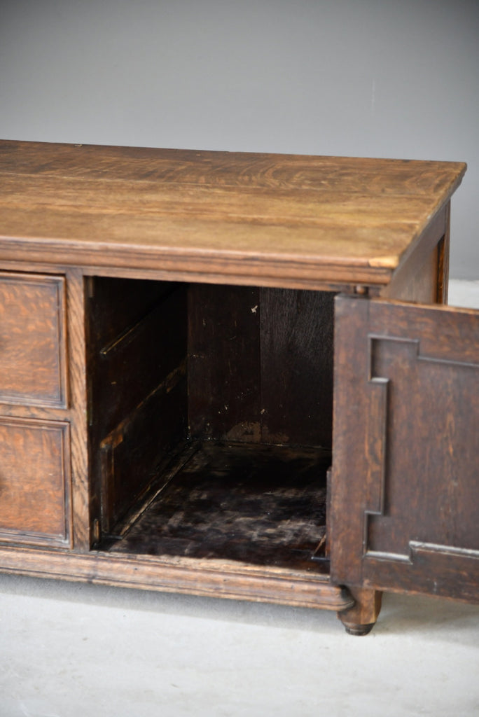 Early 20th Century Cromwellian Style Oak Cabinet - Kernow Furniture