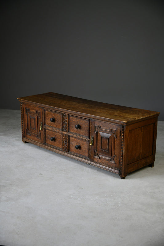 Early 20th Century Cromwellian Style Oak Cabinet - Kernow Furniture