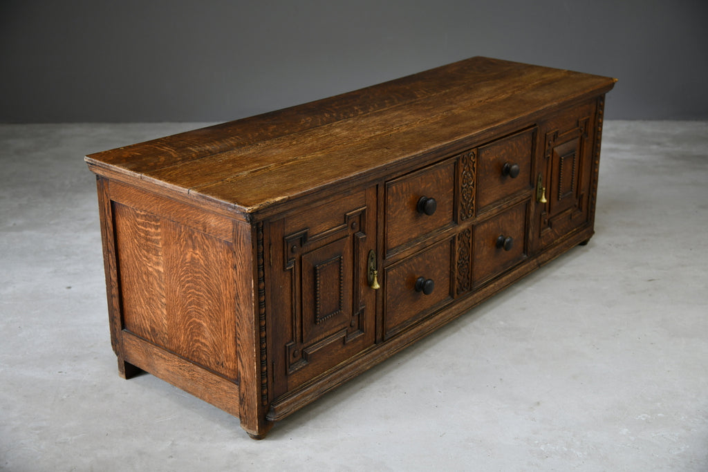 Early 20th Century Cromwellian Style Oak Cabinet - Kernow Furniture
