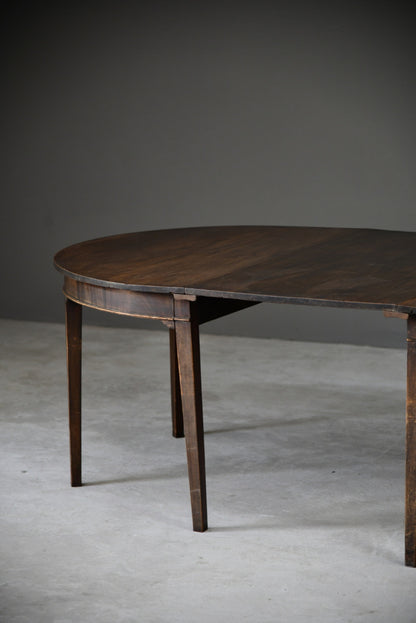 Georgian Mahogany D End Dining Table Pair Demi Lune Tables Side Console - Kernow Furniture