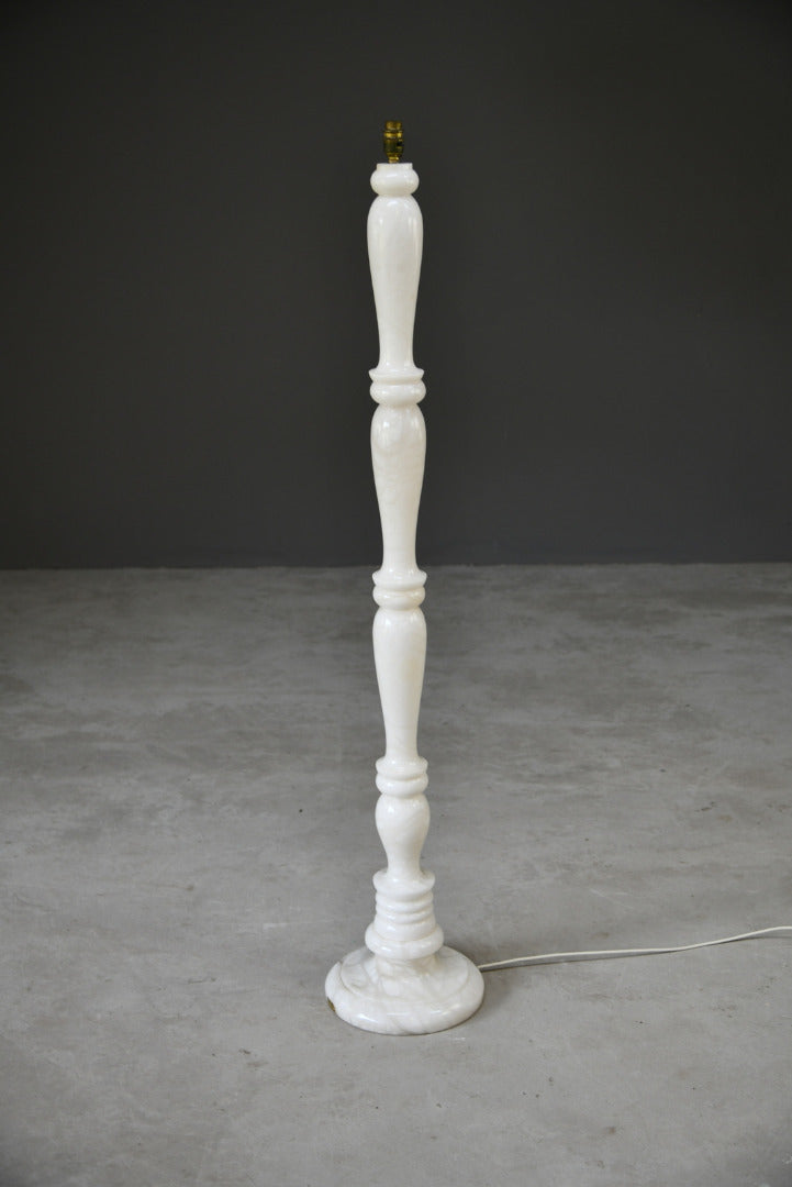 Vintage Alabaster Marble Floor Lamp - Kernow Furniture