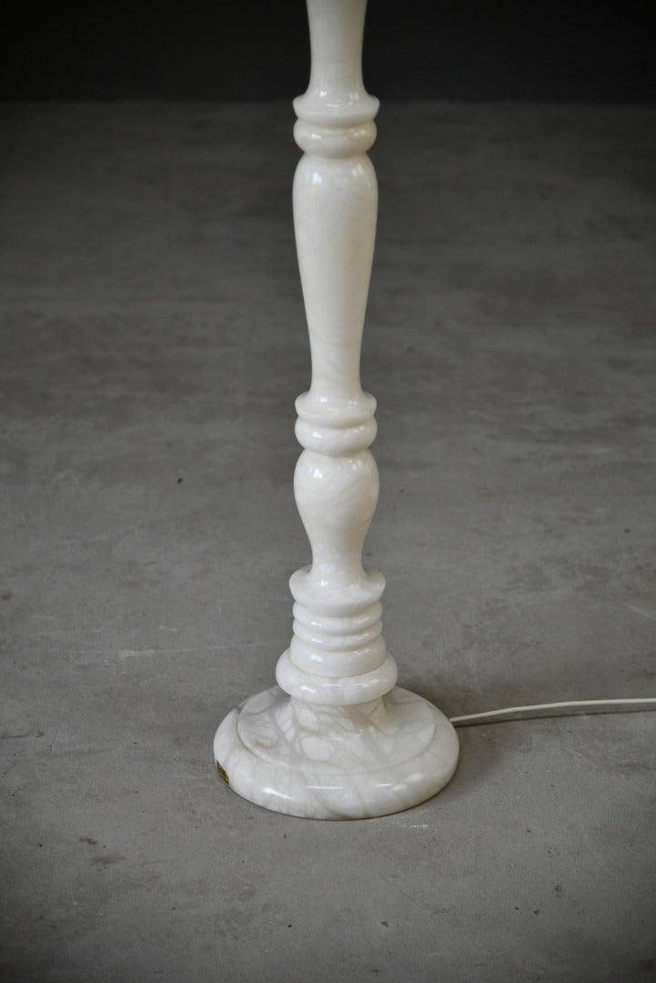 Vintage Alabaster Marble Floor Lamp - Kernow Furniture