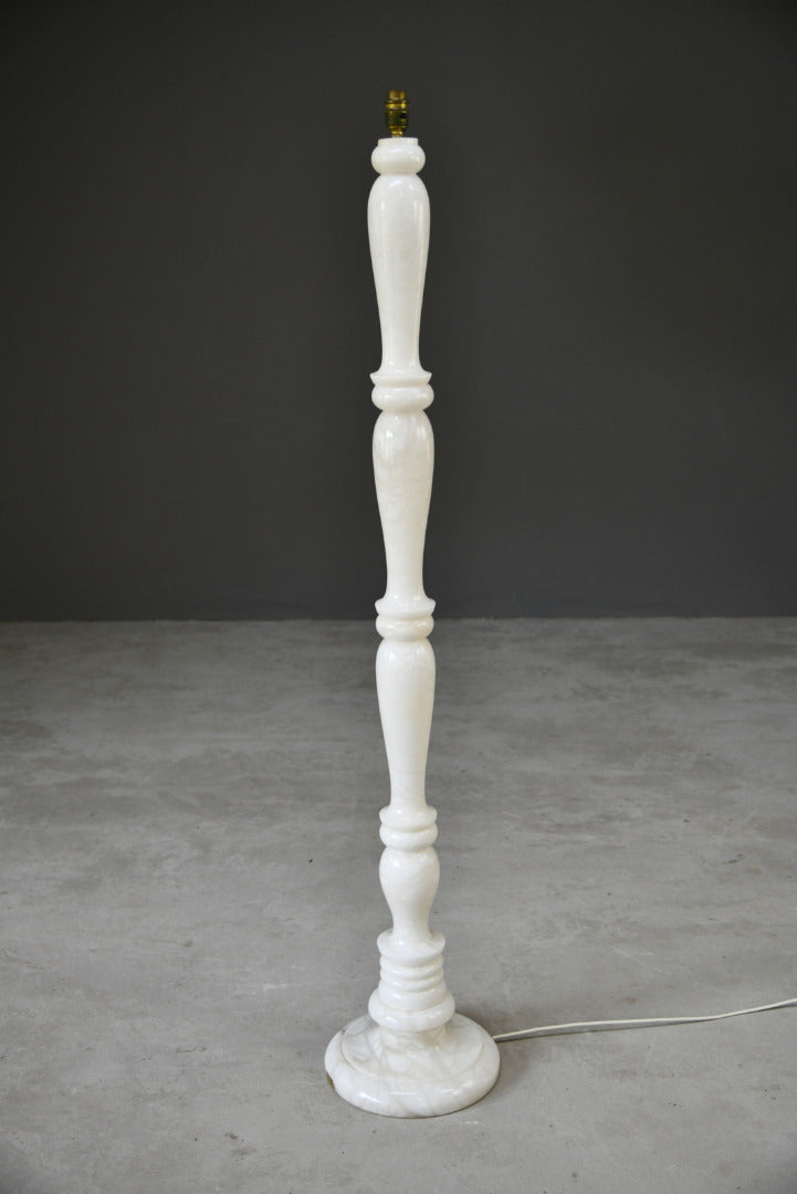 Vintage Alabaster Marble Floor Lamp - Kernow Furniture