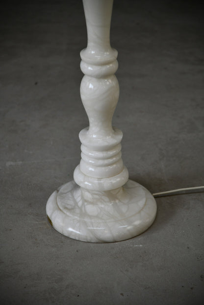 Vintage Alabaster Marble Floor Lamp - Kernow Furniture
