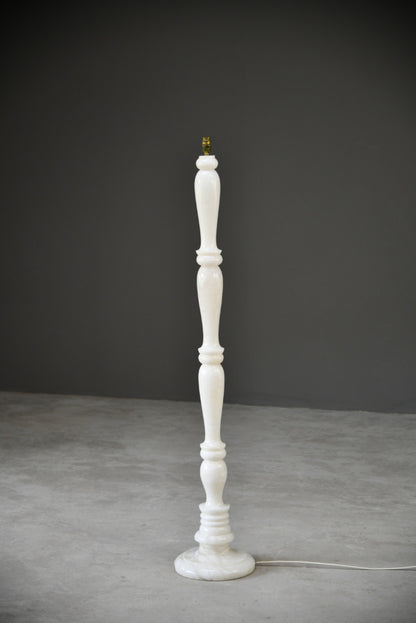 Vintage Alabaster Marble Floor Lamp - Kernow Furniture