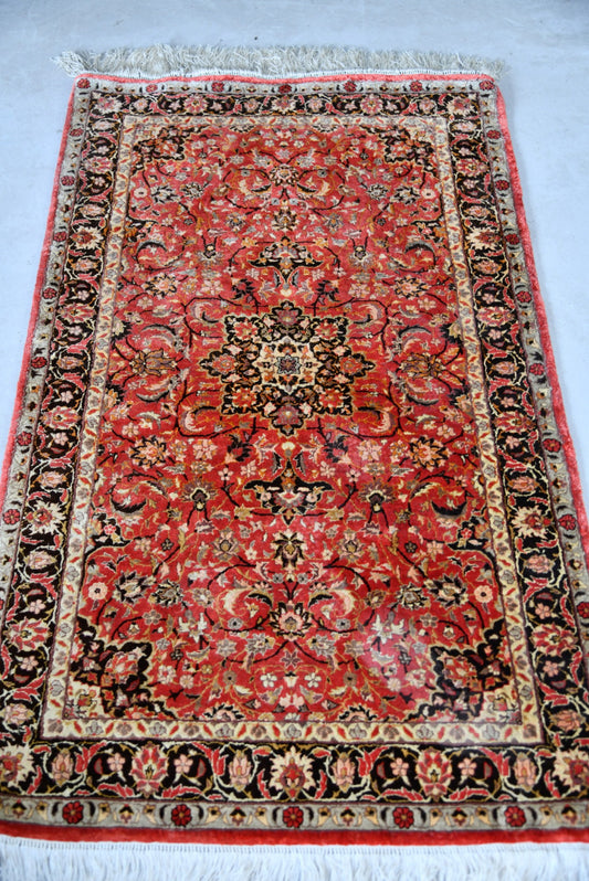 Pink Eastern Kashmir Silk Rug - Kernow Furniture