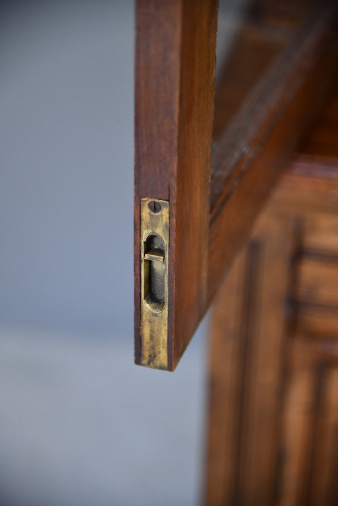 Antique Victorian Walnut Glazed Bookcase - Kernow Furniture