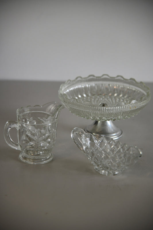 Vintage Glass Jugs & Compote - Kernow Furniture
