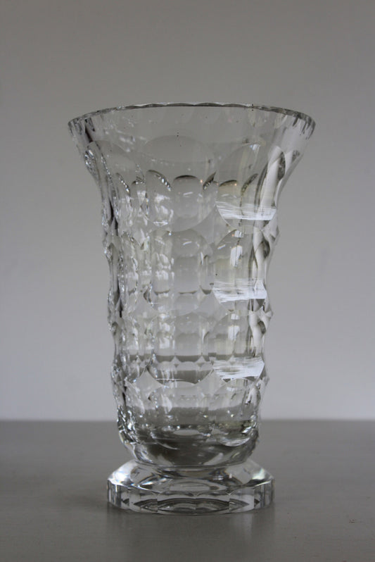 Large Cut Glass Vase - Kernow Furniture