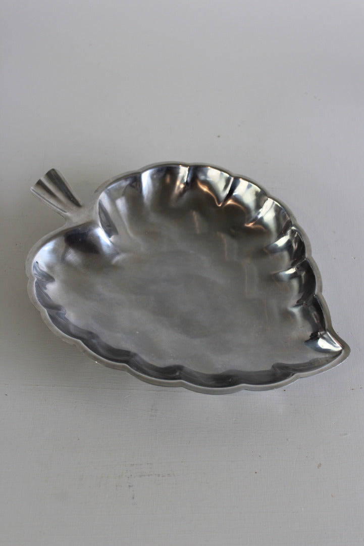 Vintage Stainless Leaf Dish - Kernow Furniture