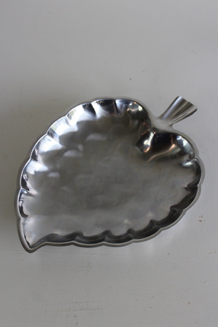 Vintage Stainless Leaf Dish - Kernow Furniture