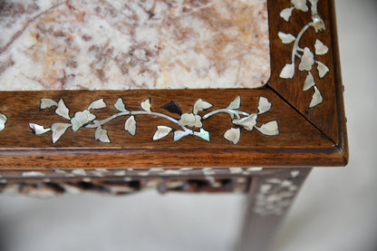 Antique Chinese Marble Plant Stand - Kernow Furniture