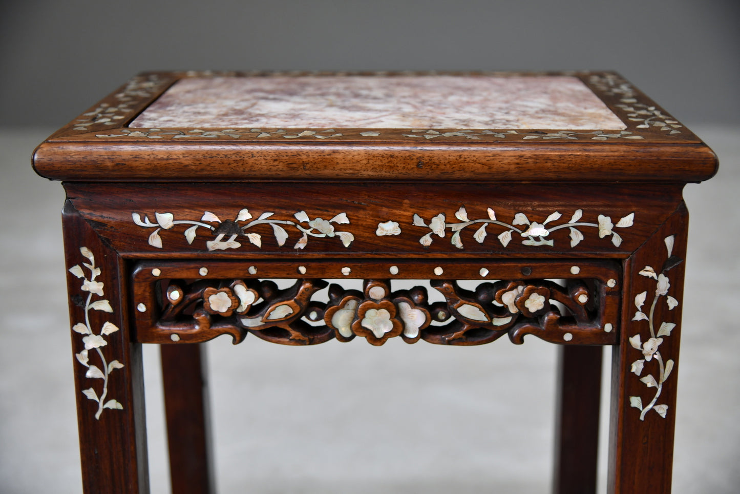 Antique Chinese Marble Plant Stand - Kernow Furniture