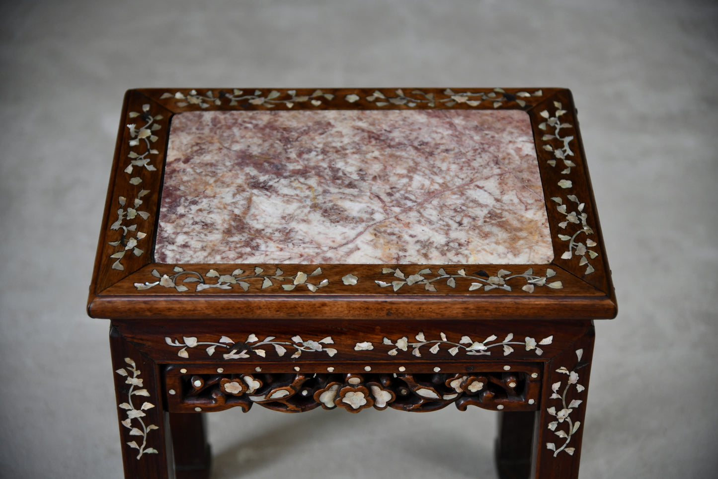 Antique Chinese Marble Plant Stand - Kernow Furniture