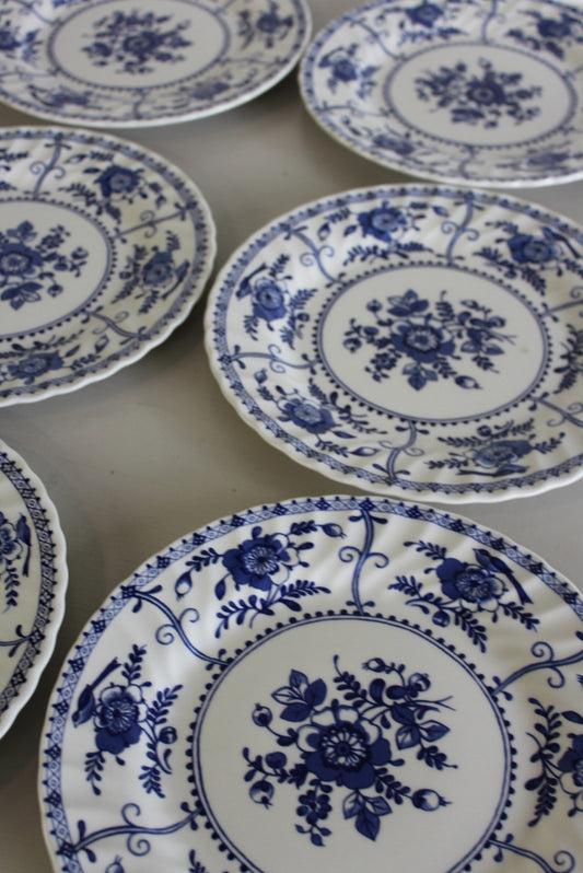 6 Johnson Bros Indies Dinner Plates - Kernow Furniture