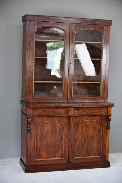 Victorian Mahogany Glazed Bookcase