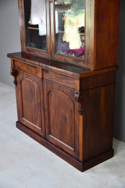 Victorian Mahogany Glazed Bookcase