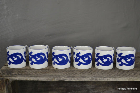 6 Royal Cauldon Coffee Cups - Kernow Furniture