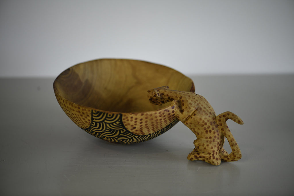 African Carved Wooden Bowl - Kernow Furniture
