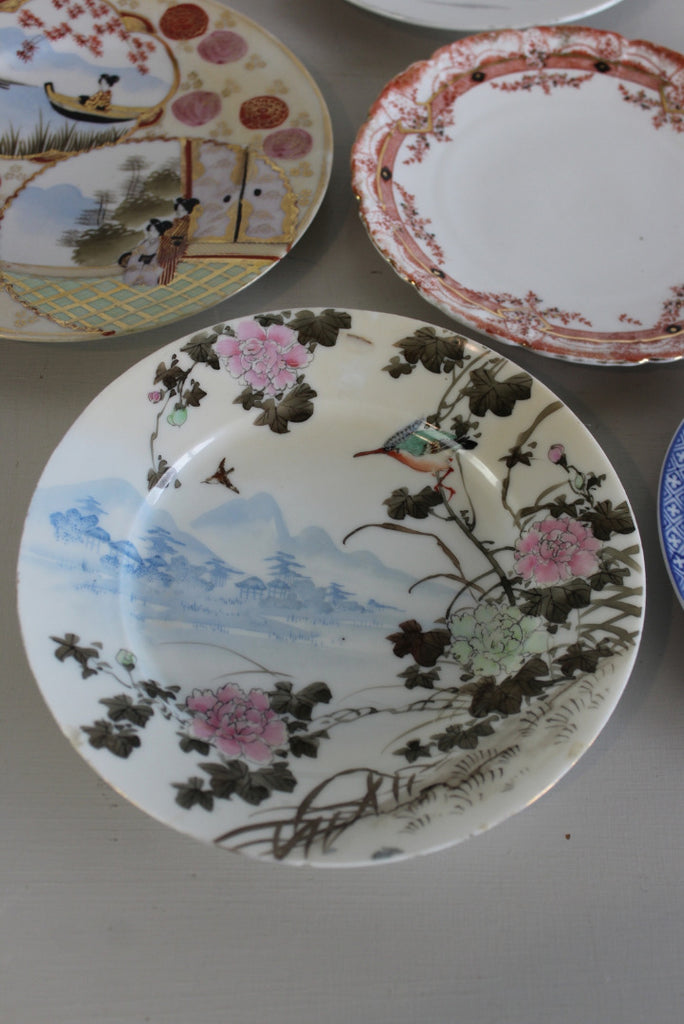 5 Vintage Oriental Plates - Kernow Furniture
