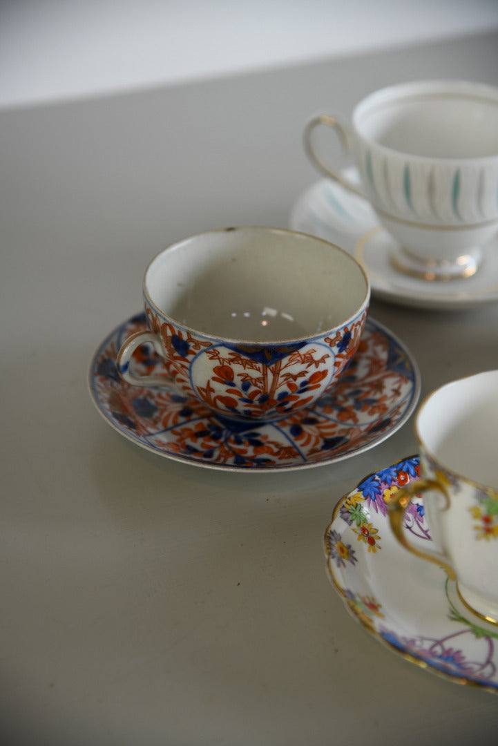 4 Vintage China Tea Cups - Kernow Furniture