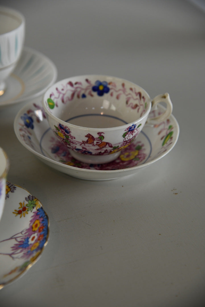 4 Vintage China Tea Cups - Kernow Furniture