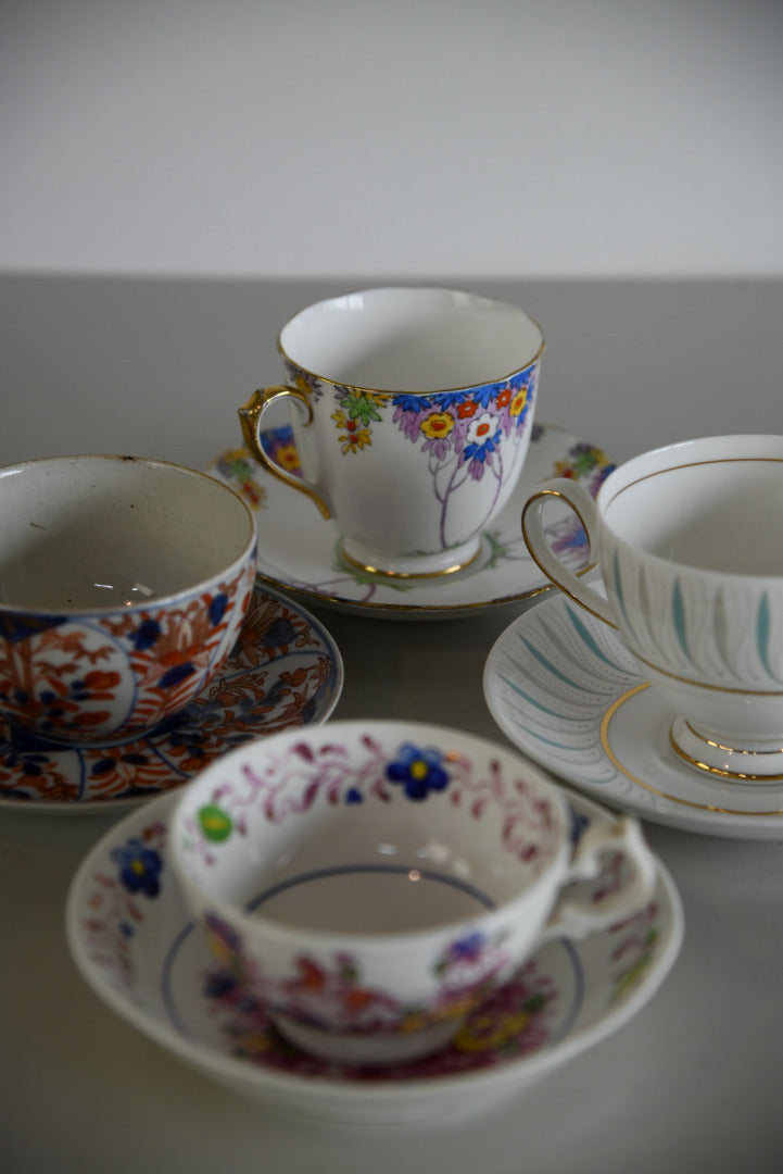 4 Vintage China Tea Cups - Kernow Furniture