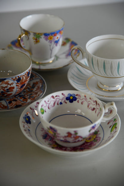 4 Vintage China Tea Cups - Kernow Furniture