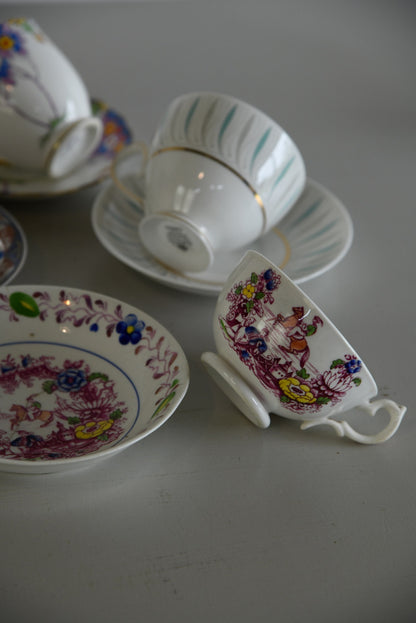 4 Vintage China Tea Cups - Kernow Furniture