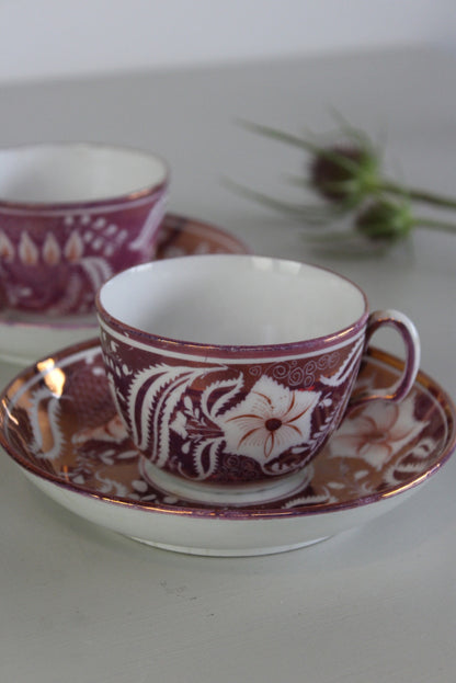 Pair Lustre Ware Cups - Kernow Furniture