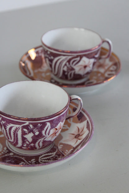 Pair Lustre Ware Cups - Kernow Furniture