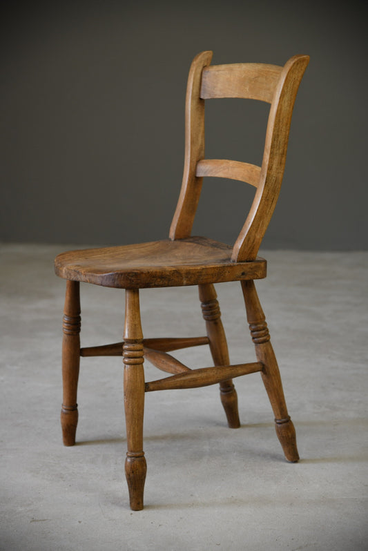 Rustic Elm Kitchen Chair - Kernow Furniture