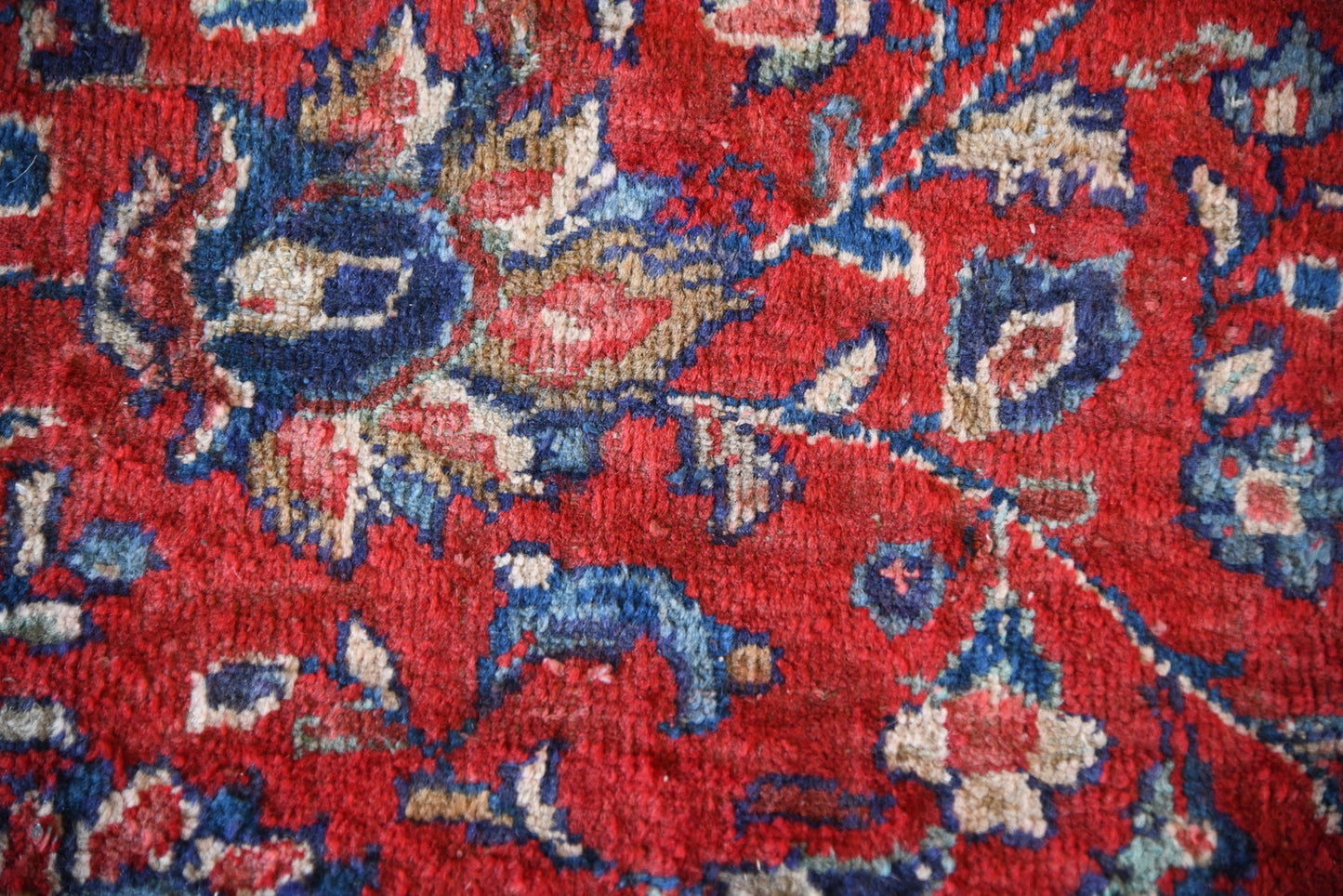 Large Persian Kashan Wool Rug - Kernow Furniture