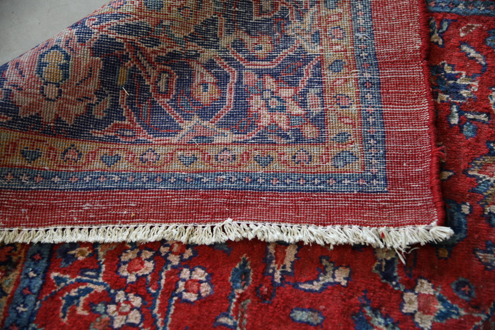 Large Persian Kashan Wool Rug - Kernow Furniture