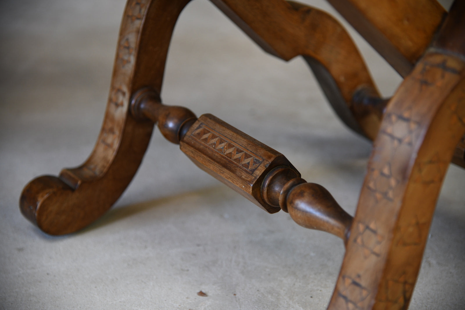 Pair Antique Ecclesiastical Side Chairs - Kernow Furniture