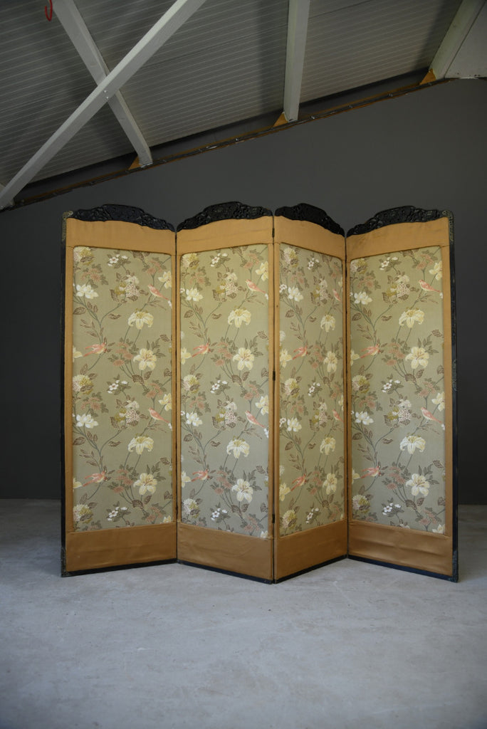 Oriental Four Panel Screen Room Divider - Kernow Furniture