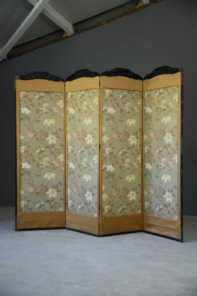 Oriental Four Panel Screen Room Divider - Kernow Furniture
