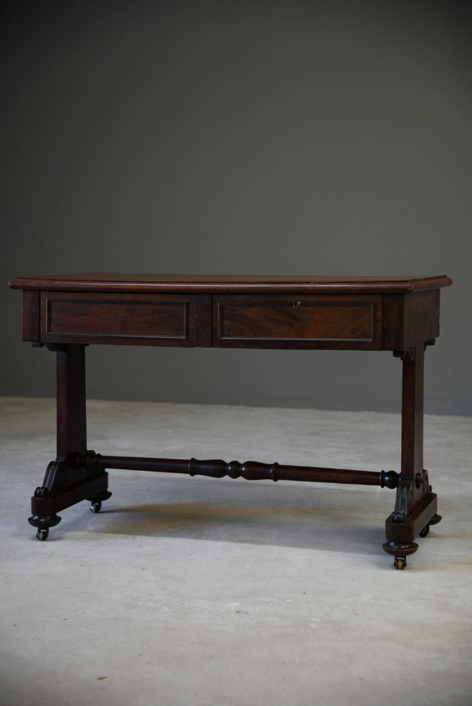 Victorian Mahogany Two Drawer Side Table - Kernow Furniture