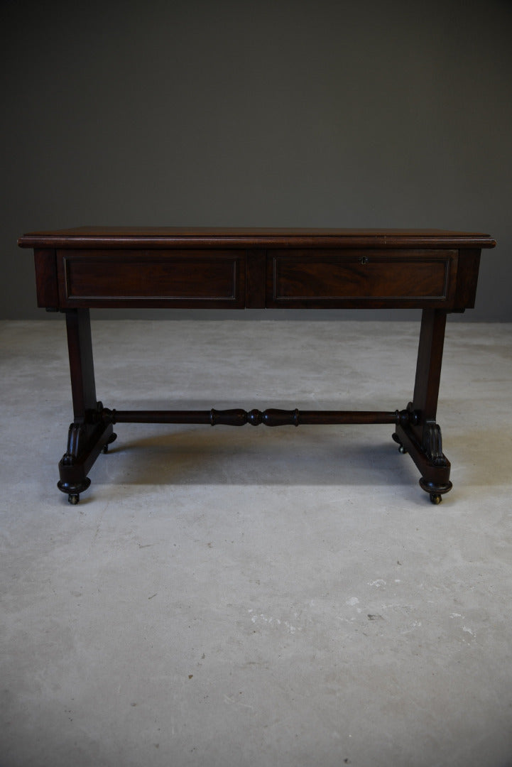 Victorian Mahogany Two Drawer Side Table - Kernow Furniture