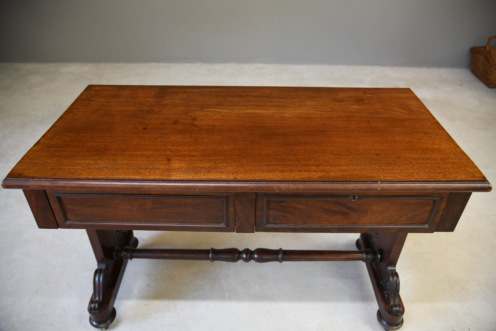 Victorian Mahogany Two Drawer Side Table - Kernow Furniture