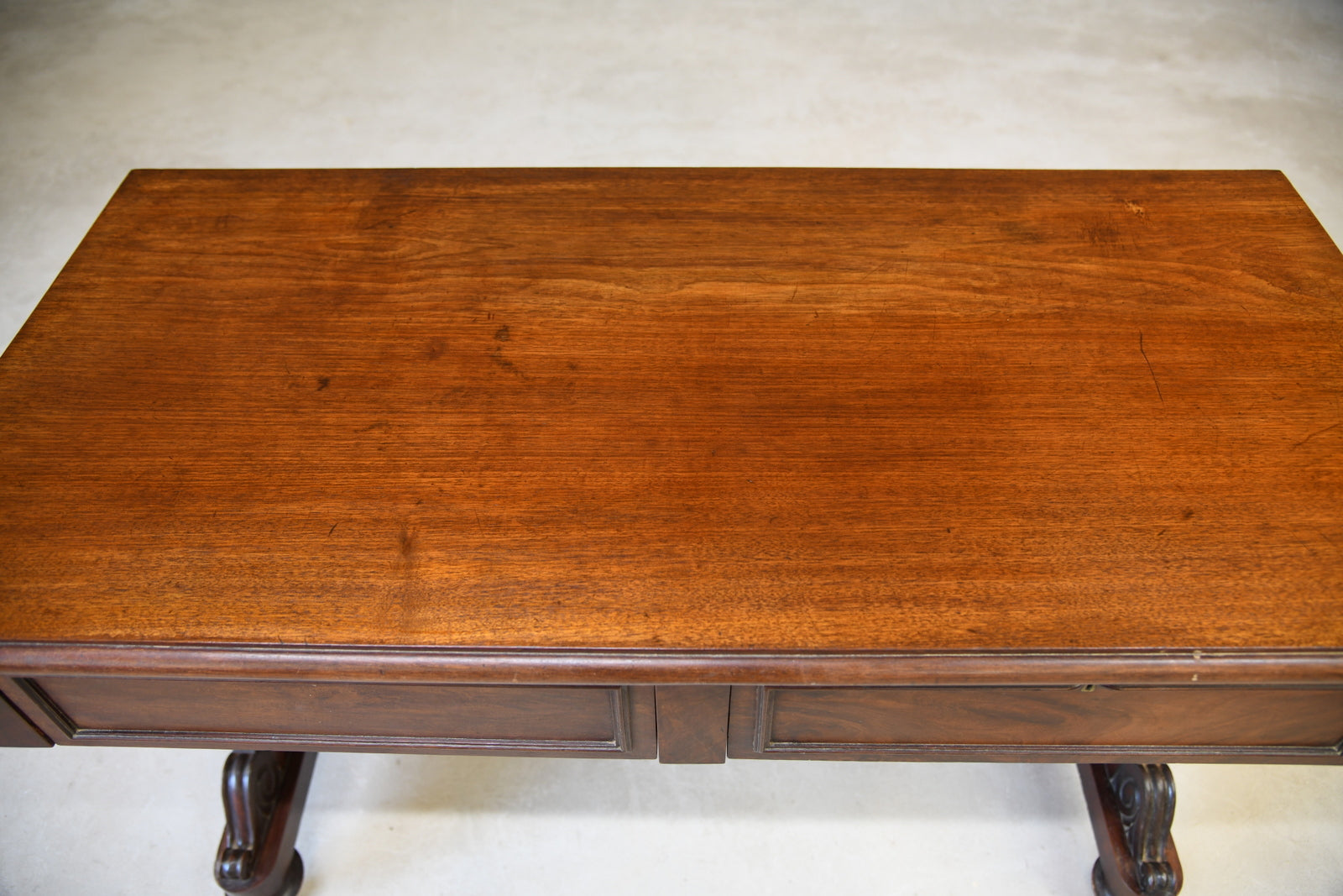 Victorian Mahogany Two Drawer Side Table - Kernow Furniture