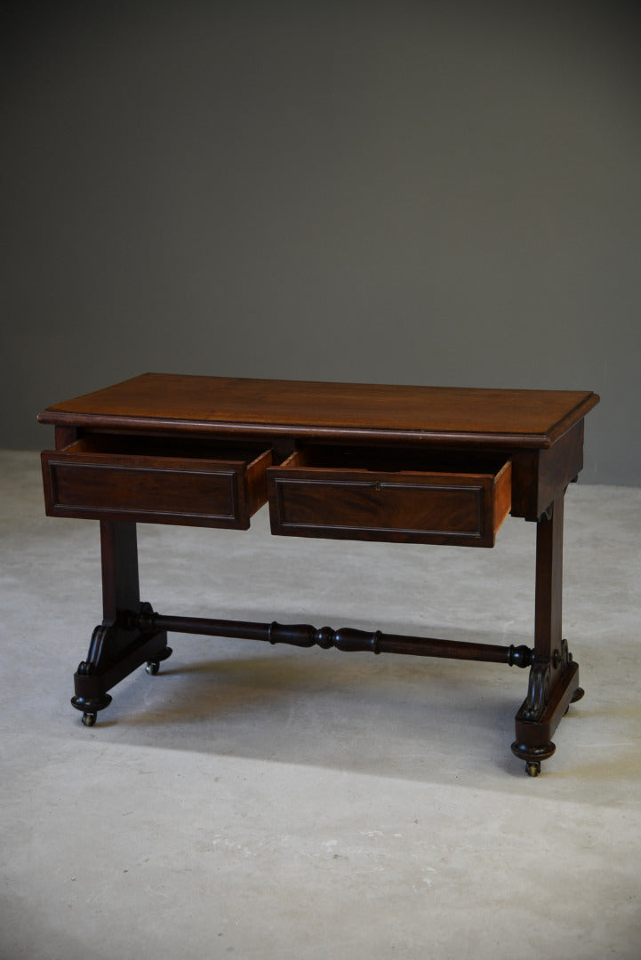 Victorian Mahogany Two Drawer Side Table - Kernow Furniture