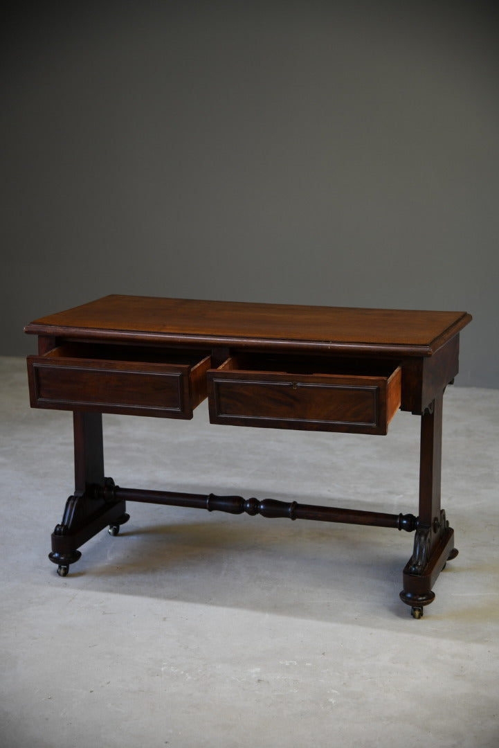 Victorian Mahogany Two Drawer Side Table - Kernow Furniture