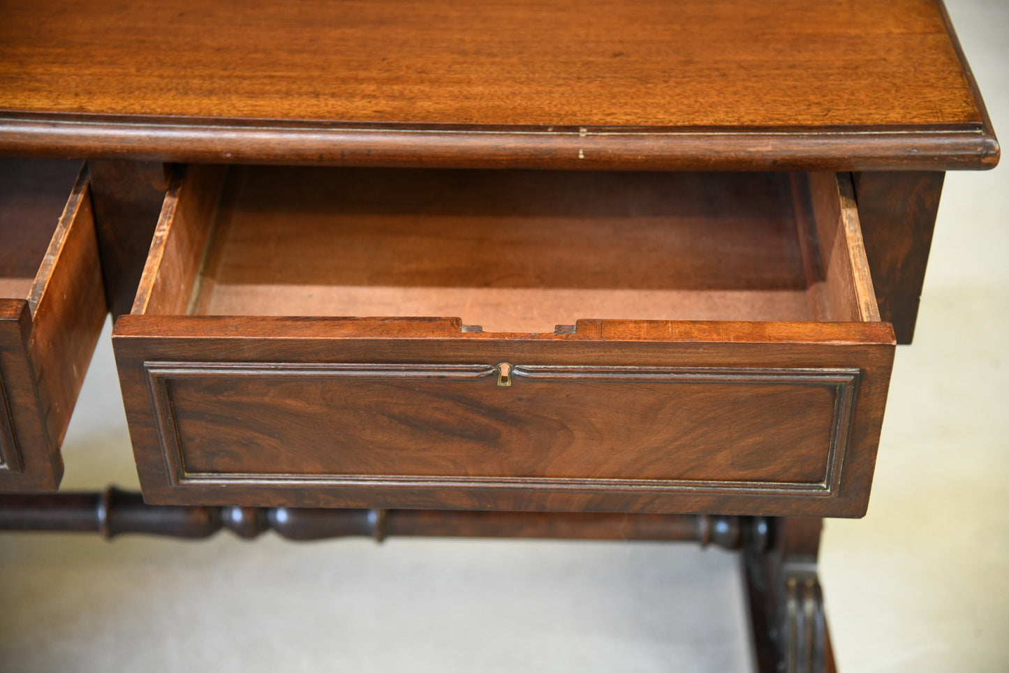 Victorian Mahogany Two Drawer Side Table - Kernow Furniture