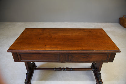 Victorian Mahogany Two Drawer Side Table - Kernow Furniture