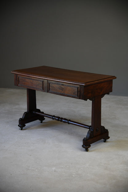 Victorian Mahogany Two Drawer Side Table - Kernow Furniture