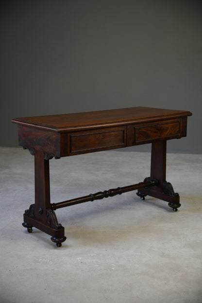 Victorian Mahogany Two Drawer Side Table - Kernow Furniture